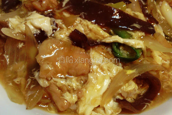 滑蛋猪肉烩饭