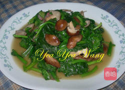 菠菜炒鲜菇的做法图解5
