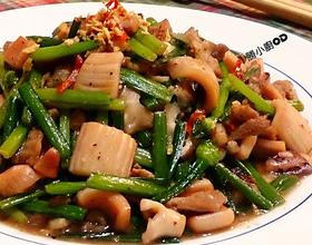 韮菜花炒鲜鱿[图]