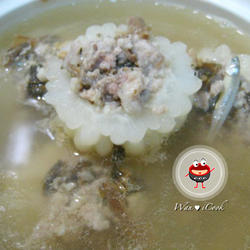 苦瓜镶福菜肉丸汤的做法[图]
