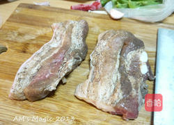 香煎咸猪肉炒甜豆的做法图解2
