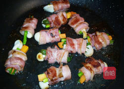 蔬菜培根卷的做法图解3