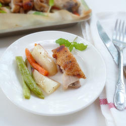 蒜香蔬菜烤鸡腿的做法[图]