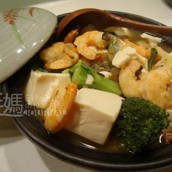 虾仁豆腐煲的做法[图]