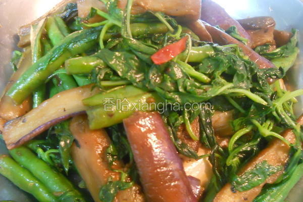 四季豆炒茄子