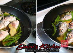 四季豆煮虱目鱼头的做法图解3