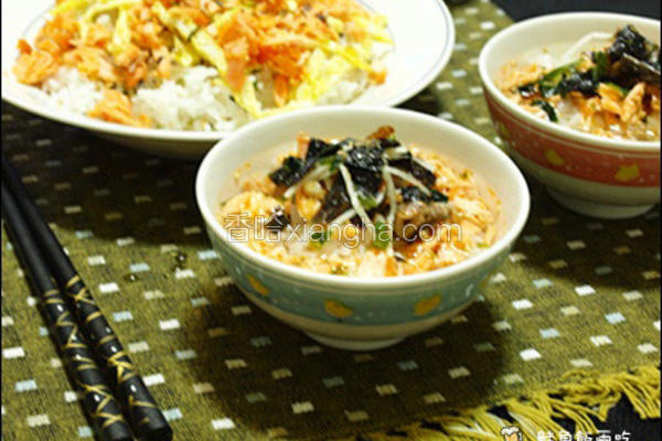 鲑鱼汤泡饭