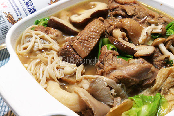 酒香百菇姜片鸭