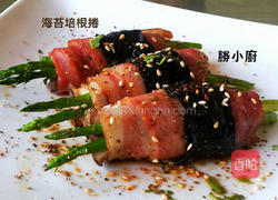 芦笋海苔培根卷的做法图解8
