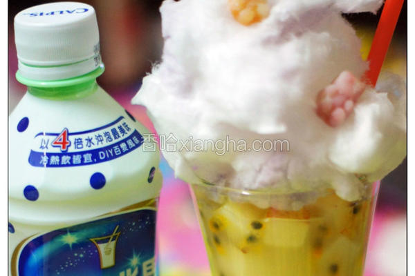 水果茶棉花糖