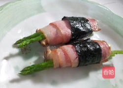 芦笋海苔培根卷的做法图解7