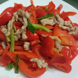 红椒炒肉丝的做法[图]