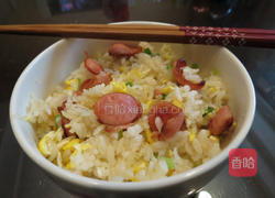 香肠炒饭的做法图解5