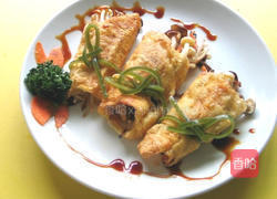 菇菇三丝海苔卷的做法图解5