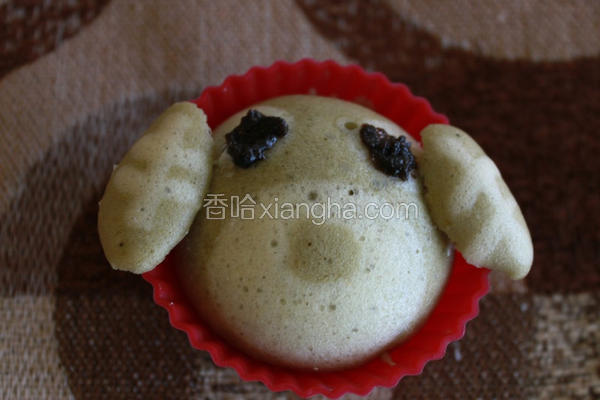 绿茶犬蒸蛋糕