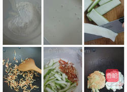 樱花虾丝瓜煎饼的做法图解1