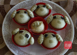 绿茶犬蒸蛋糕的做法图解8