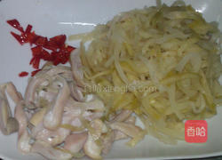 创意榨菜猪肚丝堡的做法图解1