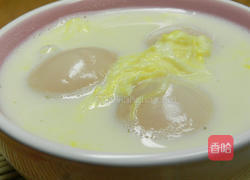 蛋香豆浆汤圆的做法图解4