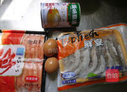 虾仁蟹肉蒸蛋的做法图解1
