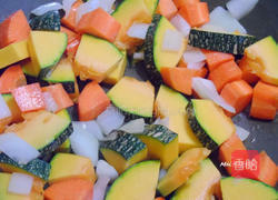 南瓜咖哩汉堡排餐的做法图解3