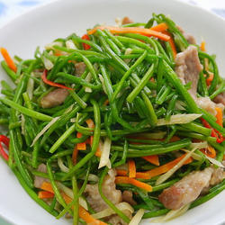 水莲炒肉丝的做法[图]