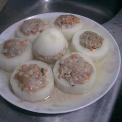大黄瓜镶肉的做法[图]