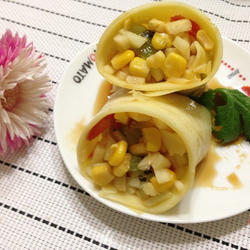 玉米果粒鸡蛋饼的做法[图]