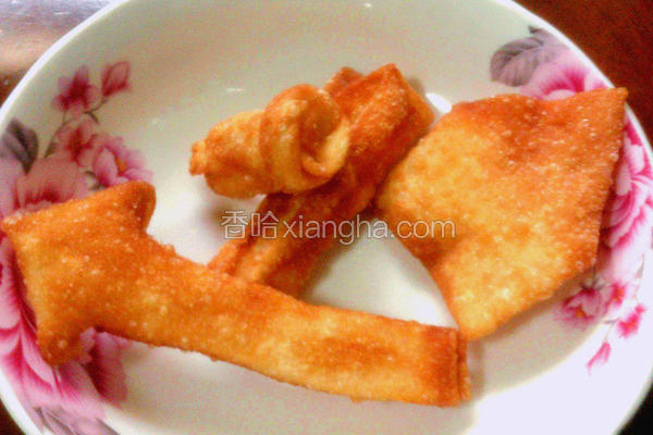 黄金酥脆炸馄饨皮