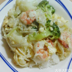 虾仁蔬菜烩饭的做法[图]