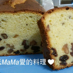 核桃葡萄干磅蛋糕的做法[图]