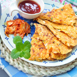 泡菜鲜虾煎饼的做法[图]