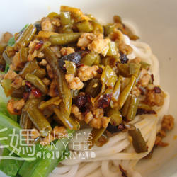 酸豆角肉末拌面的做法[图]
