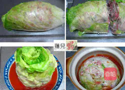 茄汁千层高丽菜花的做法图解8