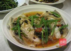 豆豉蒸虱目鱼肚的做法图解4