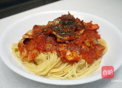 茄汁海鲜天使面的做法图解4