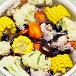 白花椰炖鸡肉汤的做法[图]