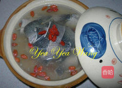 枸杞虱目鱼皮汤的做法图解7