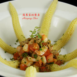 番茄虾玉米笋的做法[图]