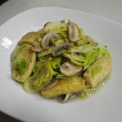 磨菇白菜板豆腐的做法[图]