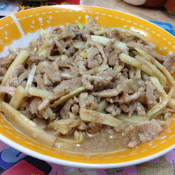 沙茶炒茭白笋肉丝的做法[图]
