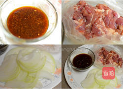 姜烧洋葱猪肉的做法图解1