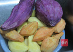 茶巾地瓜栗子烧的做法图解4