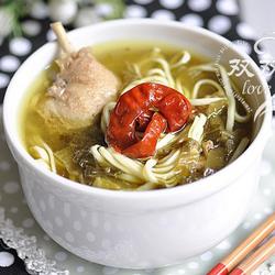 酸菜鸭肉面的做法[图]