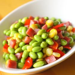 香肠炒青豆的做法[图]