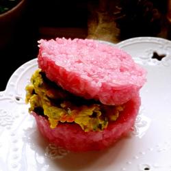 苋汁米饭堡的做法[图]