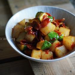 腊味炒凉粉的做法[图]