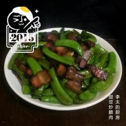 甜豆炒腊肉的做法[图]