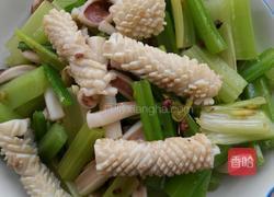 西芹鱿鱼花的做法图解5