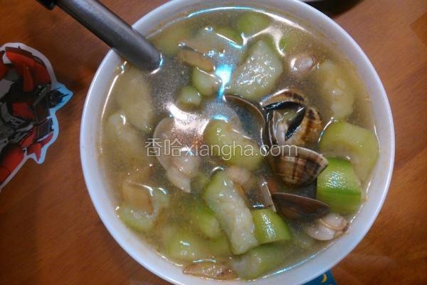 黑麻油丝瓜蛤蜊汤